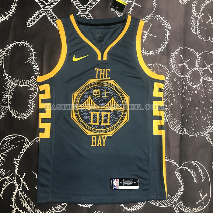 Maillot Golden State Warriors Jonathan Kuminga NO 00 Ville 2018-19 Bleu